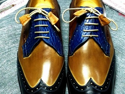 Calf leather and cordovan